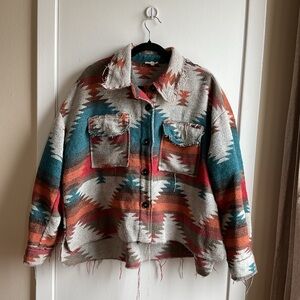 LA MIEL Geometric Knit Jacket